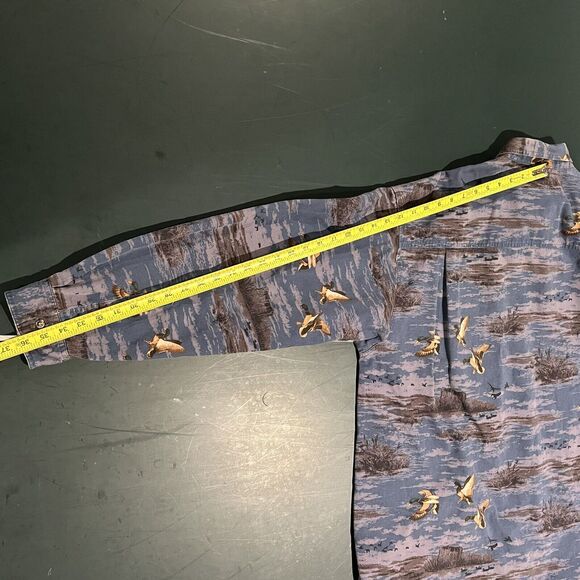 Columbia River Lodge Long Sleeve Blue Button Down Duck Hunting XXL Shirt EUC - Picture 5 of 5